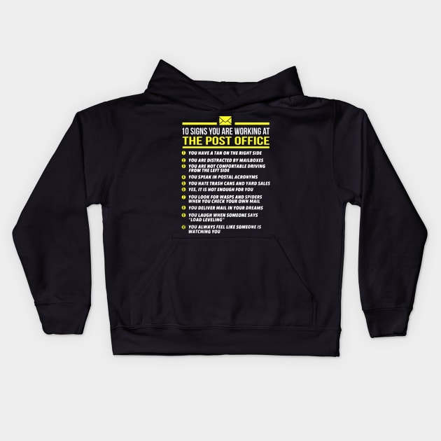 The Post Office - Postal Worker Kids Hoodie by janayeanderson48214